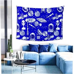 Aifris Astronomy Sketch With Disc Satellite Sun Wall Hanging For Bedroom Living Room Home Wall Decoration(60*40inches)