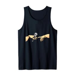 Creation of Adam Michelangelo Presenter Host Creation of Adam Michelangelo Microphone Moderator Art Tank Top