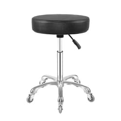 Ainilaily Rolling Stool with Wheels, Heavy Duty Hydraulic Stool for Shop Guitar Lab Tattoo Workbench Medical,Adjustable Massage Swivel Stool Chair (Black)