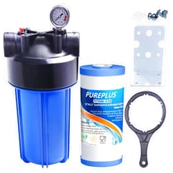 PUREPLUS 1-Stage Whole House Water Filter, with Sediment and Carbon Water Filter, for tap Water
