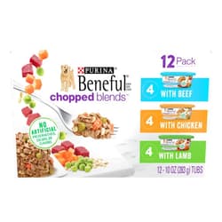 By Beneful Purina Beneful Wet Dog Food Variety Pack, Chopped Blends - (12) 10 oz. Tubs