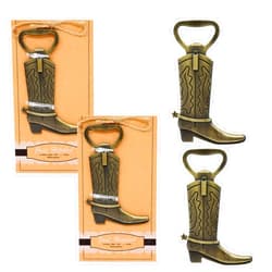 yueton 4PCS Cowboy Boot Bottle Opener Alloy Novelty Creative Beer Wine Bottle Opener Wedding Party Favors, with Exquisite Packaging
