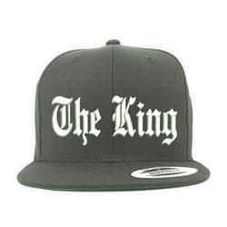 Trendy Apparel Shop The King Old English Embroidered Flatbill Snapback