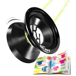 KOOL KRAFTS Professional Responsive Yoyo Kit, Premium Alloy Yoyo for Kids and Beginners with Easy-to-Follow Top 25 Tricks Book, Yoyo Glove, Storage Sack, 10 Colored Strings, and Bearing Tool, Great Gift for Boy.