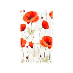Emelivor White Red Poppy Flowers Light Switch Cover Decorative Receptacle Outlet Wall Plate Guard Plastic Wall Outlet Cover for Living Room Home Decor Kitchen (Toggle Switch)