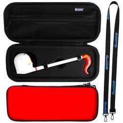 Otamatone Official Case for Otamatone (Regular - 10.7 inch) Musical Instrument Toy Synthesizer Hard Shell Cover, Smooth Fitted Protective Interior with Official Logo Strap, Inner Zipper Pouch (Red)