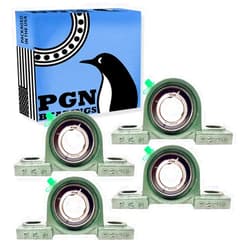 PGN Bearings PGN UCP205-16 Pillow Block Bearing - Pack of 4 Mounted Pillow Block Bearings - Chrome Steel Bearings with 1