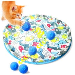 Zelikovitz Interactive Cat Toy Ball, Fast Rolling in Pouch, Motion Activated, Hide and Seek, Indoor Exercise