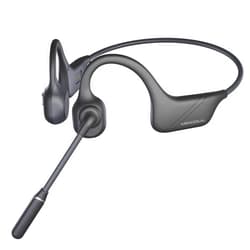 MONODEAL Bone Conduction Headphones with Mic, Bluetooth 5.3 Open Ear Headphones with Noise-Canceling Boom Microphone, Wireless Headset Earphones for Work, Driving, Home Office Commercial