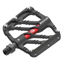 BUCKLOS MTB Flat Pedals Mountain Bike Pedals, 3 Bearings CNC Adult Road Bike Pedals, Bicycle Platform Aluminum Alloy Non-Slip Pedal for Gravel Bike/BMX 9/16