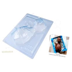 Upcravel BWB Mold Dinosaur 3 Piece Mold Three Part Chocolate Mold 3D Dino Mold DIY Large Chocolate Breakable Dino 10285