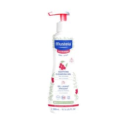 Mustela Baby Soothing Cleansing Gel - Fragrance-Free Hair & Body Wash for Very Sensitive Skin - with Natural Avocado Perseose & Schizandra Berry - 10.14 fl. oz.
