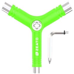 Zeato All-in-One Skate Tools Multi-Function Portable Skateboard T Tool Accessory with T-Type Allen Key and L-Type Phillips Head Wrench Screwdriver
