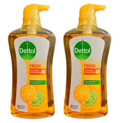 Dettol Anti Bacterial pH-Balanced Body Wash, Fresh, 21.1 Ounce/625 Ml (Pack of 2) for Moisturizing