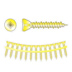 Simpson Strong-Tie MTHZ1S Strong-Drive® MTH Wood Underlayment Screw (Collated) — #7 x 1 in. Yellow-Zinc (2500-Qty)