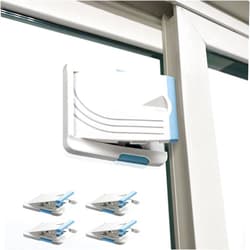 ZRFCXE Sliding Door Lock, 4 Pack Child Safety Sliding Glass Door Lock for Sliding Glass Doors, Sliding Windows, Sliding Closet, etc. Easy to Installation Provides More Security for Your Baby and Pets