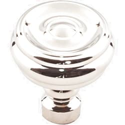 Top Knobs Brixton Button Knob 1 1/4 Inch Polished Nickel