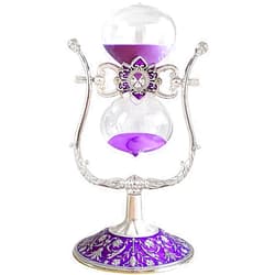 Igtazy Vintage Sand Timer Hourglass Decor,360° Rotating 15 Min Visual Timer for Home,Office Desk Wedding Decor