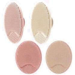 PandaEar Baby Cradle Cap Brush, Silicone Baby Bath Brush Massage Brush Set for Dry Skin, Cradle Cap, and Eczema, 4 Pack (Pink)