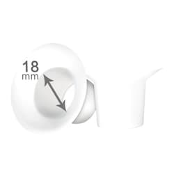 LOZAEVE 18mm Silicone Flange Inserts Compatible with for Spectra S1/S2, Medela, Bellababy, Elvie, Paruu R12 P10, Momcozy S9 S10 S12 Pro, Freemie Breast Pump Shield, Reduce 27-28mm Tunnel to 18mm, 2pcs