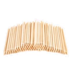 Roomir 100PCS Orange Sticks for Nails 4.5 Inch - Wooden Cuticle Pusher & Remover Set - Non-Toxic, Skin-Safe - Wood Tools for Manicure & Pedicure - Disposable Set for Home & Salon - Won't Break Easily