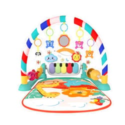 Eners Baby Gyms Play Mats Musical Activity Center Baby Piano Gym Mat Tummy Time Padded Mat for Newborn Toddler Infants(Green)