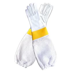 Brutul Fight Brutul Bee Kids 3 Layers Beekeeping Goatskin Leather Ventilated Gloves With Rubber Cuff Size 6-14 Years (XXS)