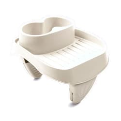 Intex 28500E PureSpa Attachable Cup Holder and Refreshment Tray Hot Tub Accessory for Select PureSpa Models, Holds 2 Standard Beverage Containers, Tan