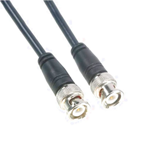 Amphenol CO-058BNCX200-050 Black RG58 Coaxial Cable, 50 Ohm, BNC Male to BNC Male, 50'