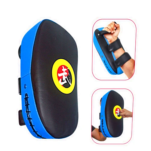 TLBTEK Taekwondo Kick Pad PU Muay Thai Pads MMA Karate Kick Pads Kickboxing Training Pads Martial Arts Punching Pads Leather Strike Curved Kicking Shield