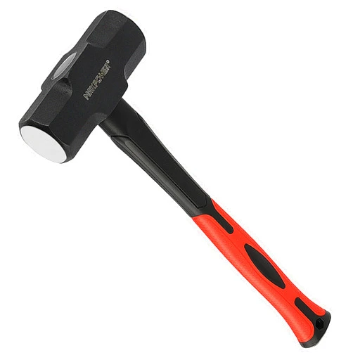 MAXPOWER 4lb Sledge Hammer, Steel Head, 12-inch Fiberglass Handle Shock-resistant