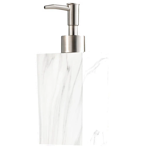 Haocoott Soap Dispenser Pump, Dish Soap Dispenser Bottle, Marble Refillable Liquid Soap Dispenser Bathroom, Lotion Shampoo Hand Soap Dispenser Jar for Kitchen Sink Countertop Home Decor (White)