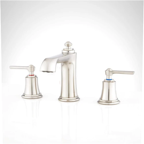 Signature Hardware 433244 Cooper 1.2 GPM Widespread Bathroom Faucet with Pop-Up Drain Assembly
