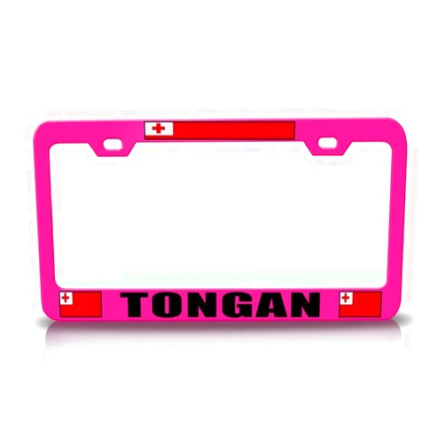 Custom Brother Tongan Country with Flag Metal Car SUV Truck License Plate Frame Pn a70