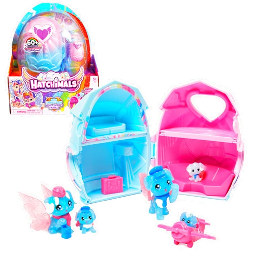 Hatchimals CollEGGtibles, Family Pack Home Playset with 3 Characters and up to 3 Surprise Babies (Style May Vary), Kids Toys for Girls Ages 5 and up