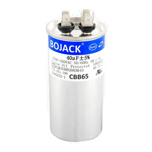 BOJACK 40 uF 370V 450V AC CBB65 Motor and Fan Starting Round Capacitor 40 MFD 10000AFC