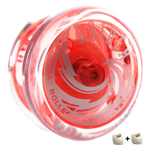 Yomega Raider - Professional Responsive Ball Bearing Yoyo, Great for Kids, Beginners and for Advanced String Yo-Yo Tricks and Looping Play. + Extra 2 Strings & 3 Month Warranty (Red)
