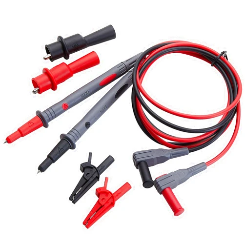 WGGE WG-011 Soft Silicone Test Lead and Safety alligator Clips,Multimeter Test Leads Kit CAT III 1000V & CAT IV 600V with Threaded alligator clip, for Fluke/AstroAI/KAIWEETS/INNOVA Multimeter