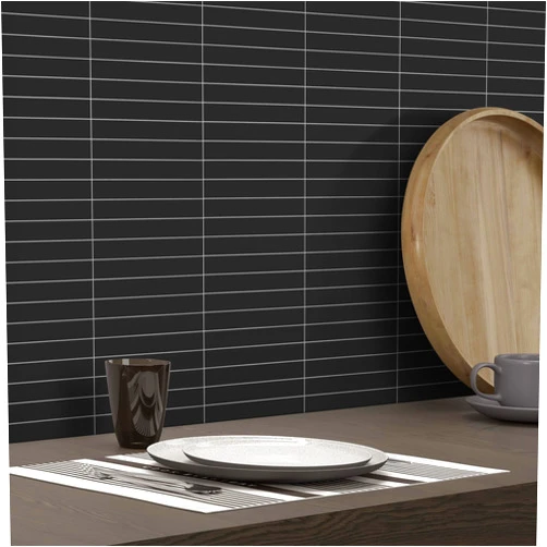 INNO STICKERS Peel and Stick Backsplash, Charcoal 12