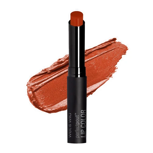 wet n wild ipstick Perfect Pout Lipstick Lip Color Fall Red Extra Cinnamon Please | Non-Tacky | Non-Sticky | Long Lasting