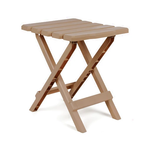Camco 21045 Small Quick-Folding Adirondack Table, Plastic, Taupe