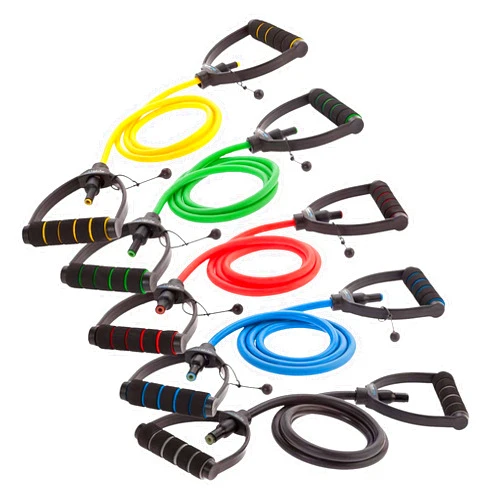 DYNAPRO Exercise Resistance Bands, Adjustable Length, Comfort Handles, Professional Quality, Anti-Snap. Great for Workouts, Physical Therapy, Yoga