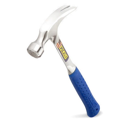 ESTWING Framing Hammer - 20 oz Straight Rip Claw with Milled Face & Shock Reduction Grip - E3-20SM