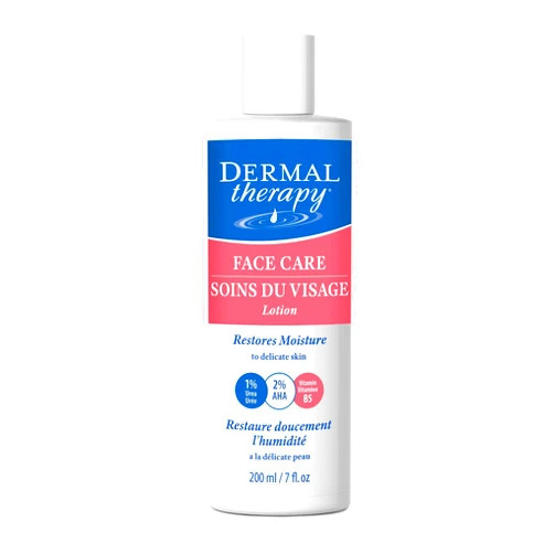 Dermal Therapy Face Moisturizer Lotion - 1% Urea & 2% AHAs - Intensely Hydrates & Soothes Dry, Sensitive, Aging Skin, Eczema, Rosacea - Fragrance-Free - 7 fl oz / 200 ml