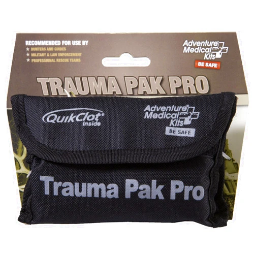 Adventure Medical Kits Trauma Pak Pro with Quikclot & Trauma Tourniquet - First Aid Emergency Kit with Tourniquet, QuikClot Flexible Gauze, Nitrile Gloves & More - Stops Bleeding Fast with Kaolin