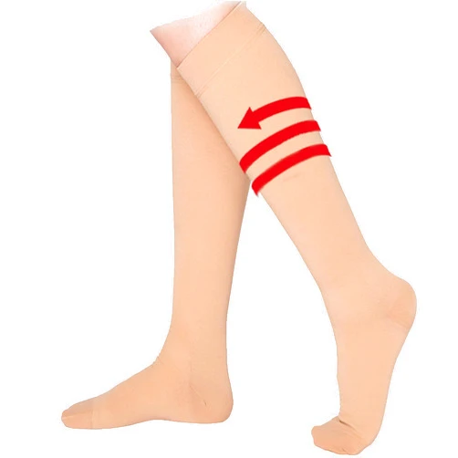 WSYKC Compression Stockings (2 Pairs), 23-32mmHg, Closed-Toe Compression Stockings, Suitable for Muscle Soreness and Varicose Vein Symptoms Caused by Standing for a Long Time L