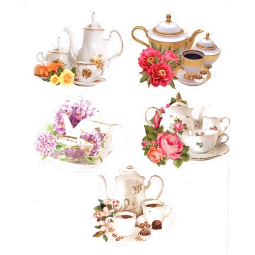 Easy 3D Toppers Coffee and Tea 2, Paper, Multicoloured, 17 x 10 x 1 cm