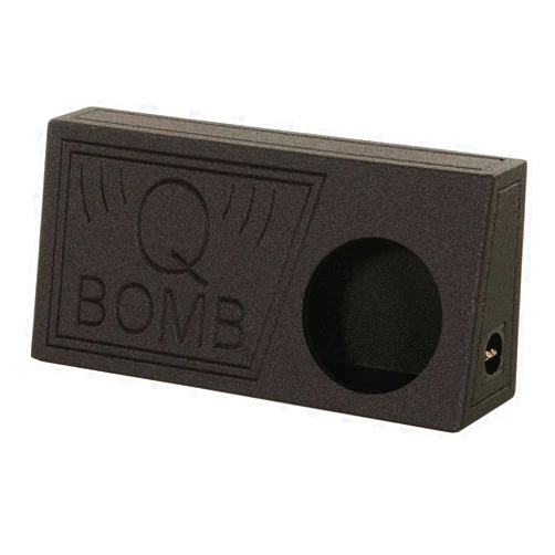 Q Power QBomb Single 10 Inch Vented Subwoofer Sub Box with Black Bedliner Spray