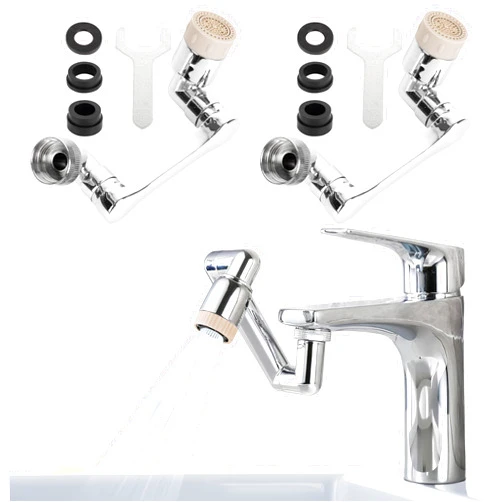 BlueStars 2 Packs 1080° Swivel Faucet-Extender Universal Sink-Water-Aerator - 2 Mode Splash Filter Extension, Kitchen Bathroom, 1080 Big Angle Swivel Faucet Aerator - Easy To Wash Eye/Hair/Face