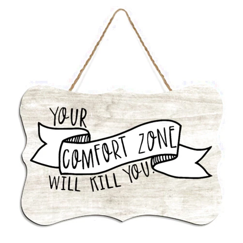 Mighun Rustic Hanging Wood Sign Your Comfort Zone Will Kill You Wooden Plaque Sign Home Wall Art Decor for Living Room Bedroom Farmhouse Office 8